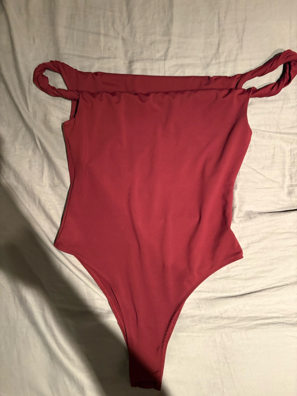 Off-Shoulder burgundy Women’s Bodysuit